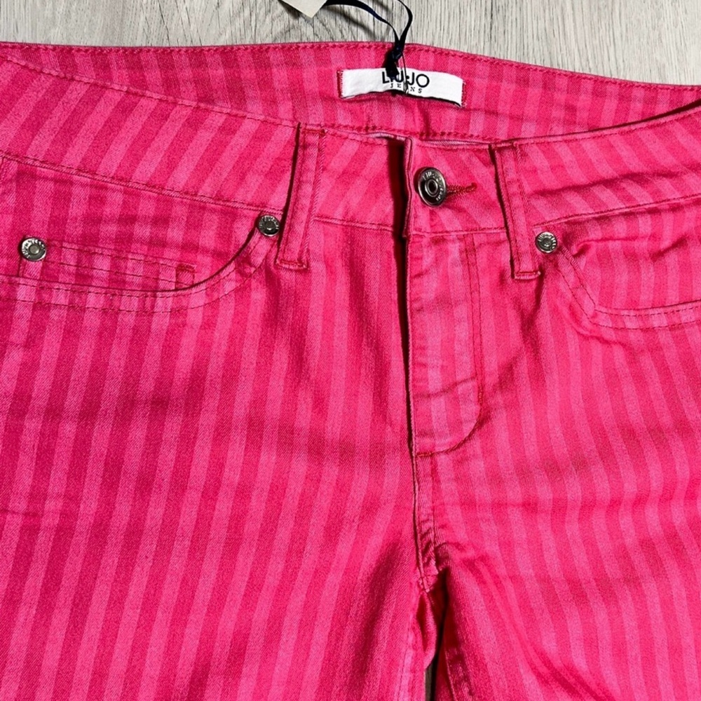🎉2xHP🎉LIU Jo Bottom Up Collection Mid Rise Skinny Jeans W27 Rebel Rose